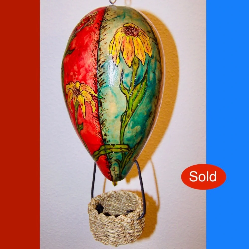 ❣️ CREATIVE IDEA for Gourds that DON’T SIT ❣️
Make a HOT AIR BALLOON BIRDHOUSE - Picture 5 of 5